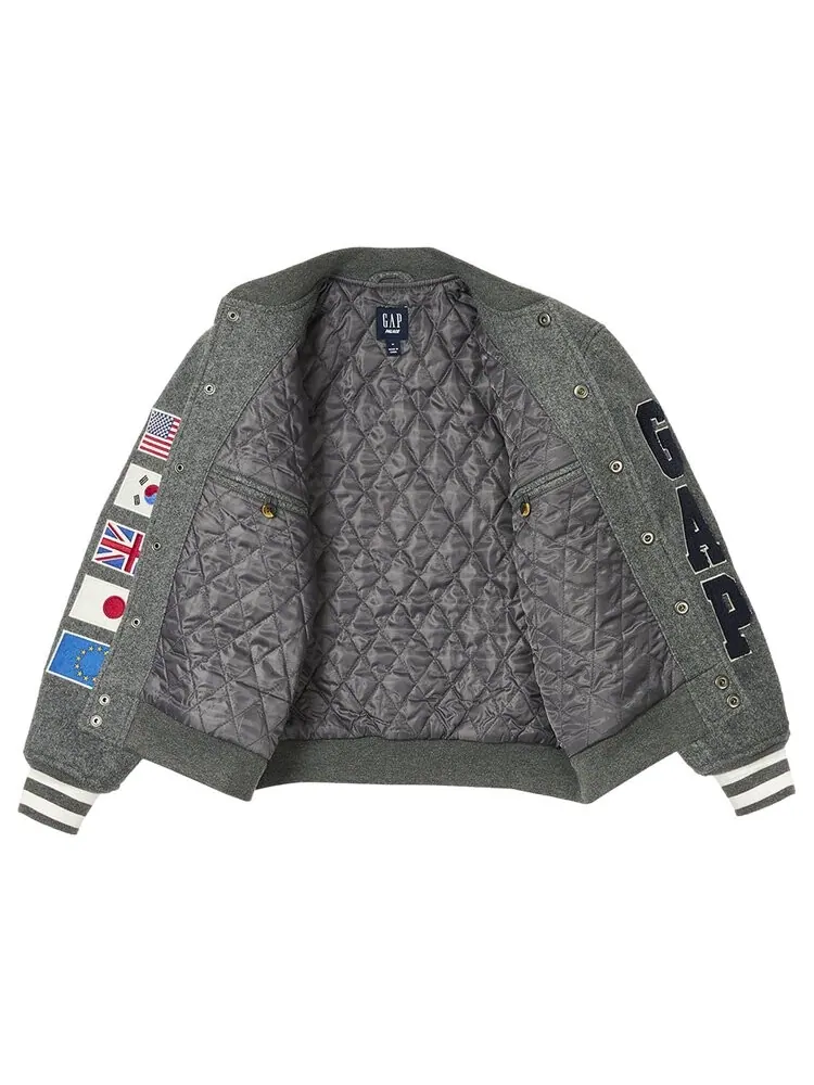 Куртка Palace x Gap Kids Varsity Jacket — изображение 3 из 3, серый