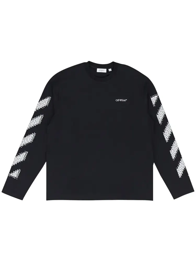 Футболка с длинными рукавами Off-White Pixel Diagonal Skate — изображение 1 из 2, черный