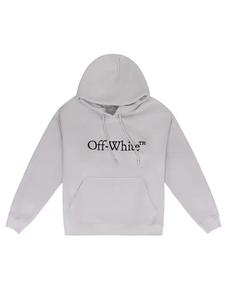 Худи Off-White Light Stone Big Bookish Skate Hoodie — изображение 1 из 2, серый