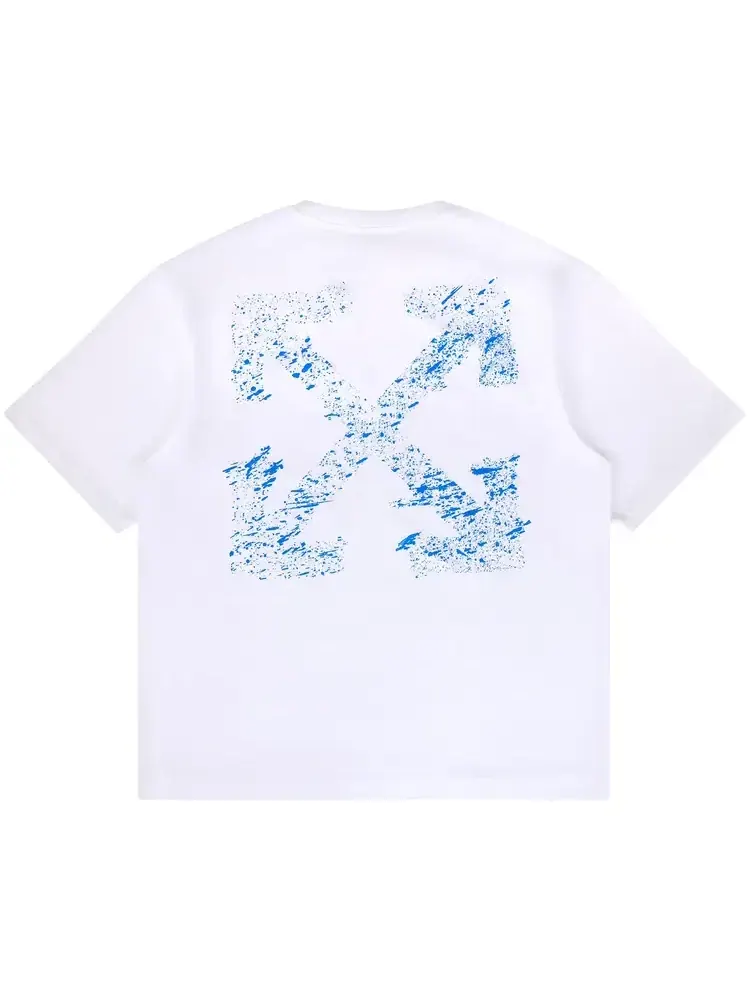 Футболка с рисунком в виде брызг краски и стрелок Off-White — изображение 2 из 2, белый