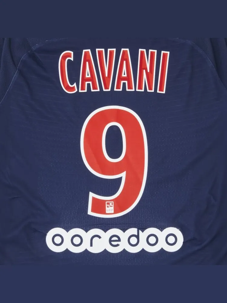 Джерси Paris Saint-Germain Pre-Owned Paris Saint-Germain Cavani #9 Home Match 'Blue/Red' — изображение 3 из 3, синий