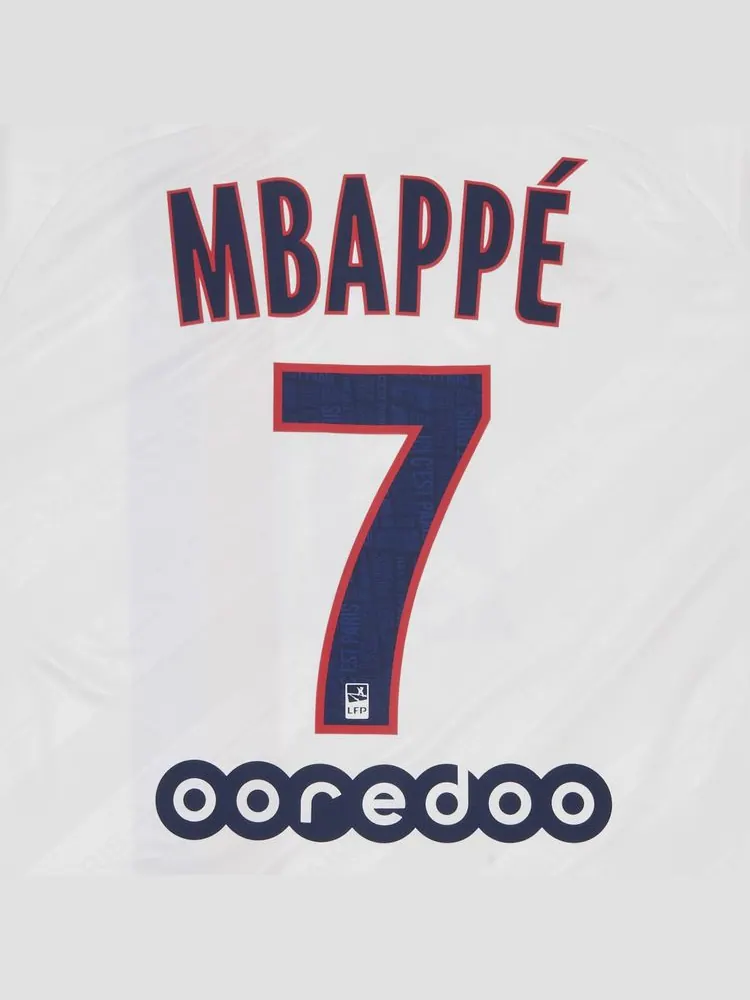 Джерси Paris Saint-Germain Pre-Owned Paris Saint-Germain Mbappé #7 Third Stadium Jersey 'White' — изображение 3 из 3, белый