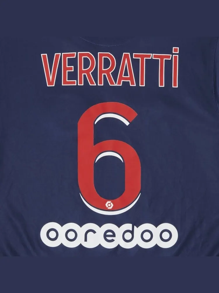 Джерси Paris Saint-Germain Pre-Owned Paris Saint-Germain Verratti #6 Home Stadium 'Navy/Red' — изображение 3 из 3, синий