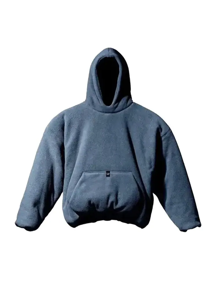 Худи Yeezy Gap Engineered by Balenciaga Polar Fleece Padded Hoodie Dark Blue — синий