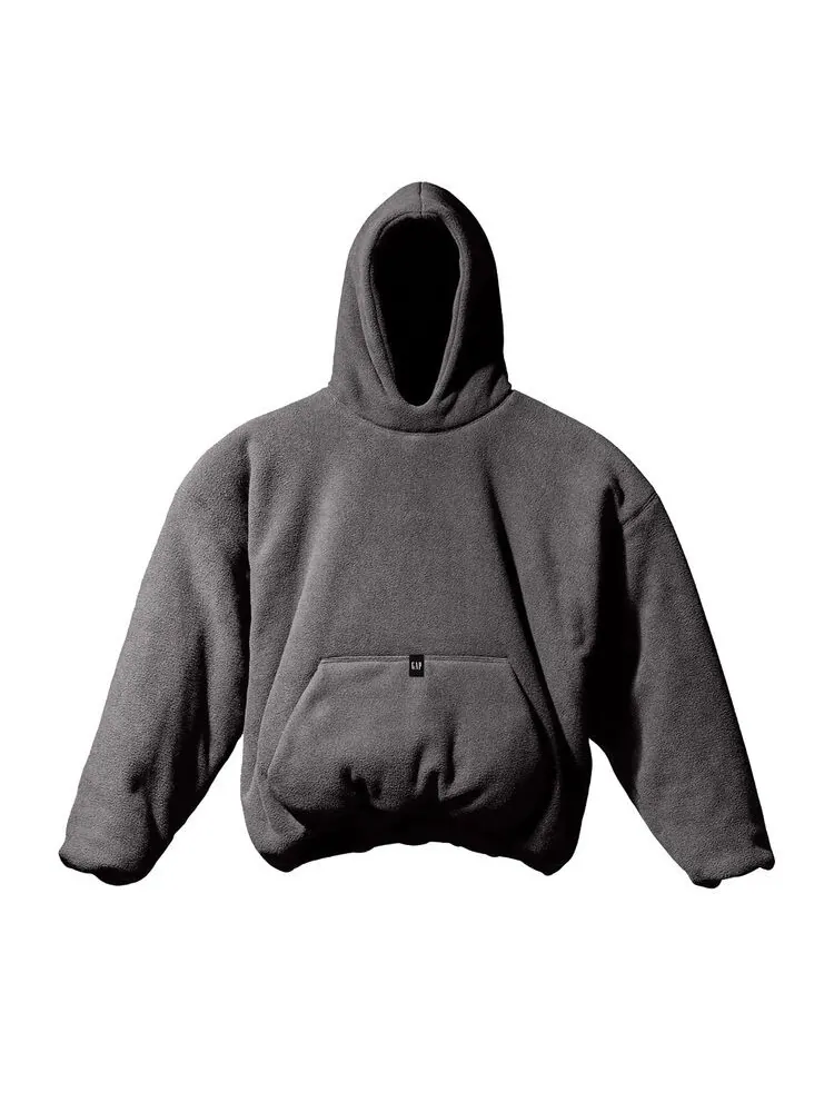 Худи Yeezy Gap Engineered by Balenciaga Polar Fleece Padded Hoodie Dark Grey — серый