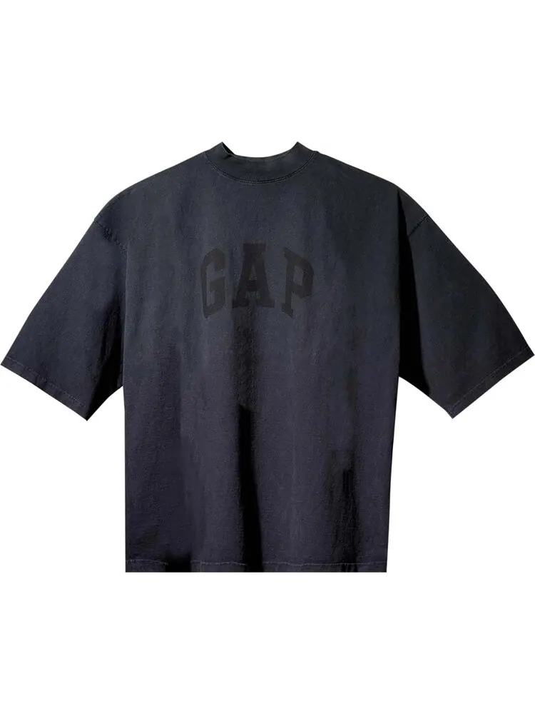 Футболка Yeezy Gap Engineered by Balenciaga Dove 3/4 Sleeve Tee 'Washed Black' — черный
