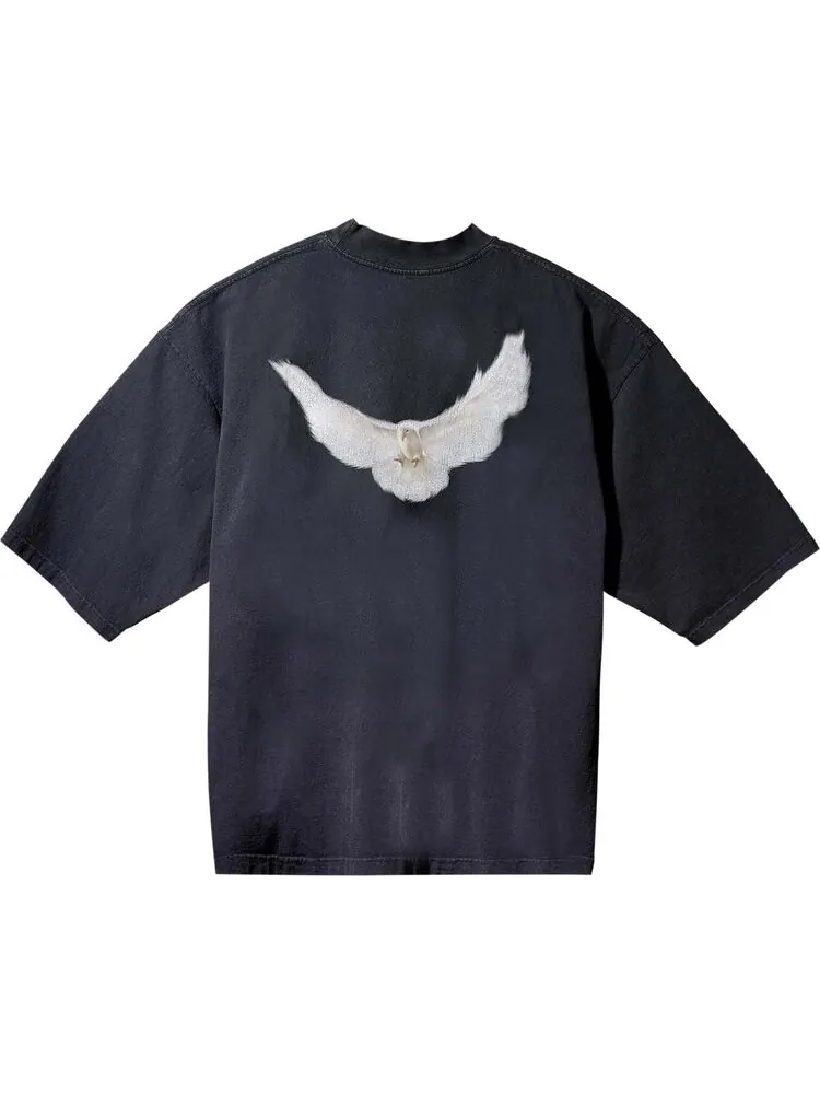 Футболка Yeezy Gap Engineered by Balenciaga Dove 3/4 Sleeve Tee 'Washed Black' — изображение 2 из 2, черный