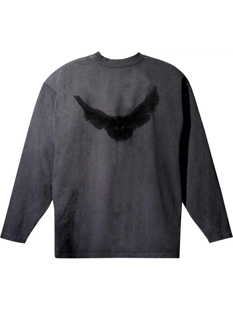 Лонгслив Yeezy Gap Engineered by Balenciaga Dove Long-Sleeve Tee 'Washed Black' — изображение 2 из 2, черный