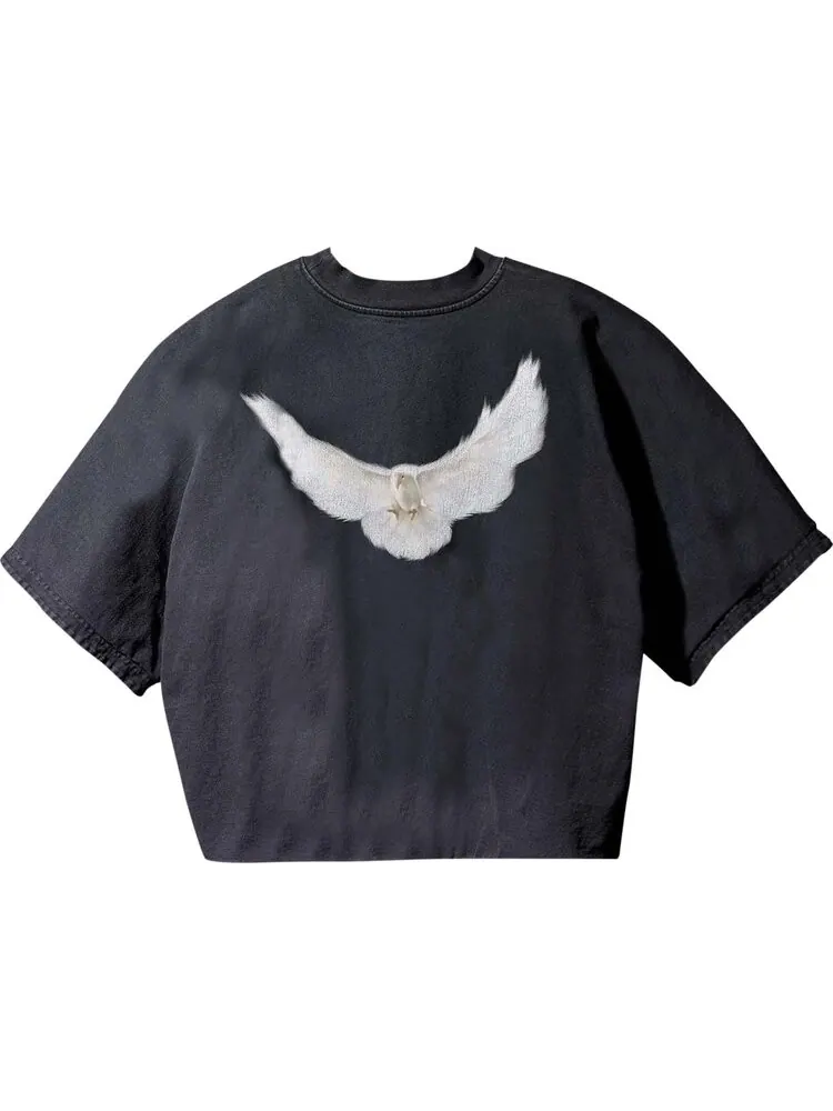 Футболка Yeezy Gap Engineered by Balenciaga Dove No Seam Tee 'Washed Black' — изображение 2 из 2, черный
