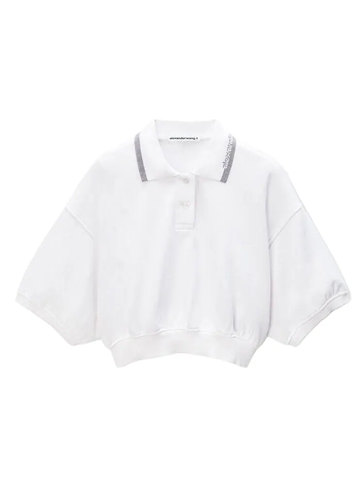 Укороченная рубашка-поло Alexander Wang с зауженным кроем