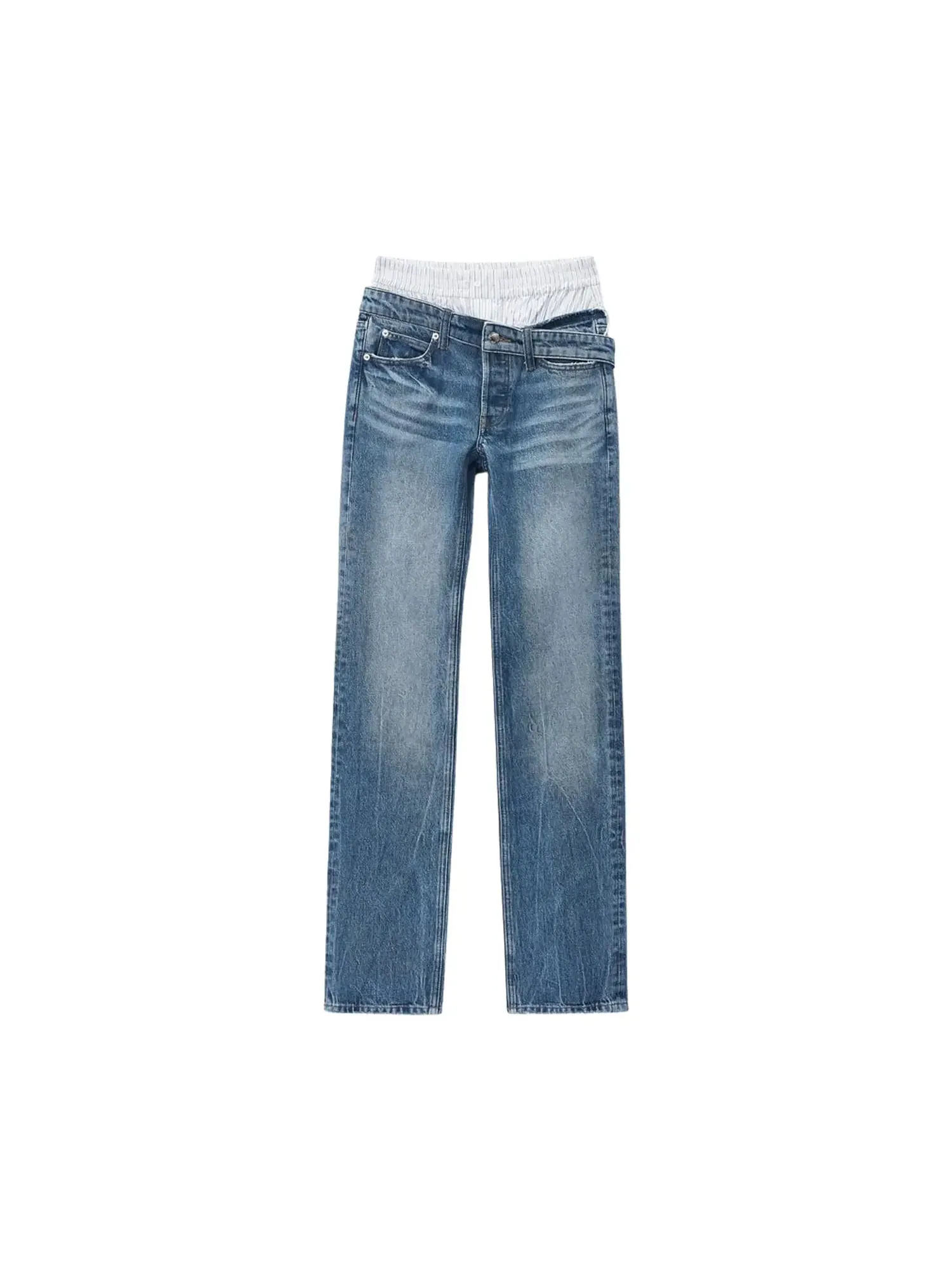 Джинсы Alexander Wang Boxer And Drop Waistband Pre-Styled Slim