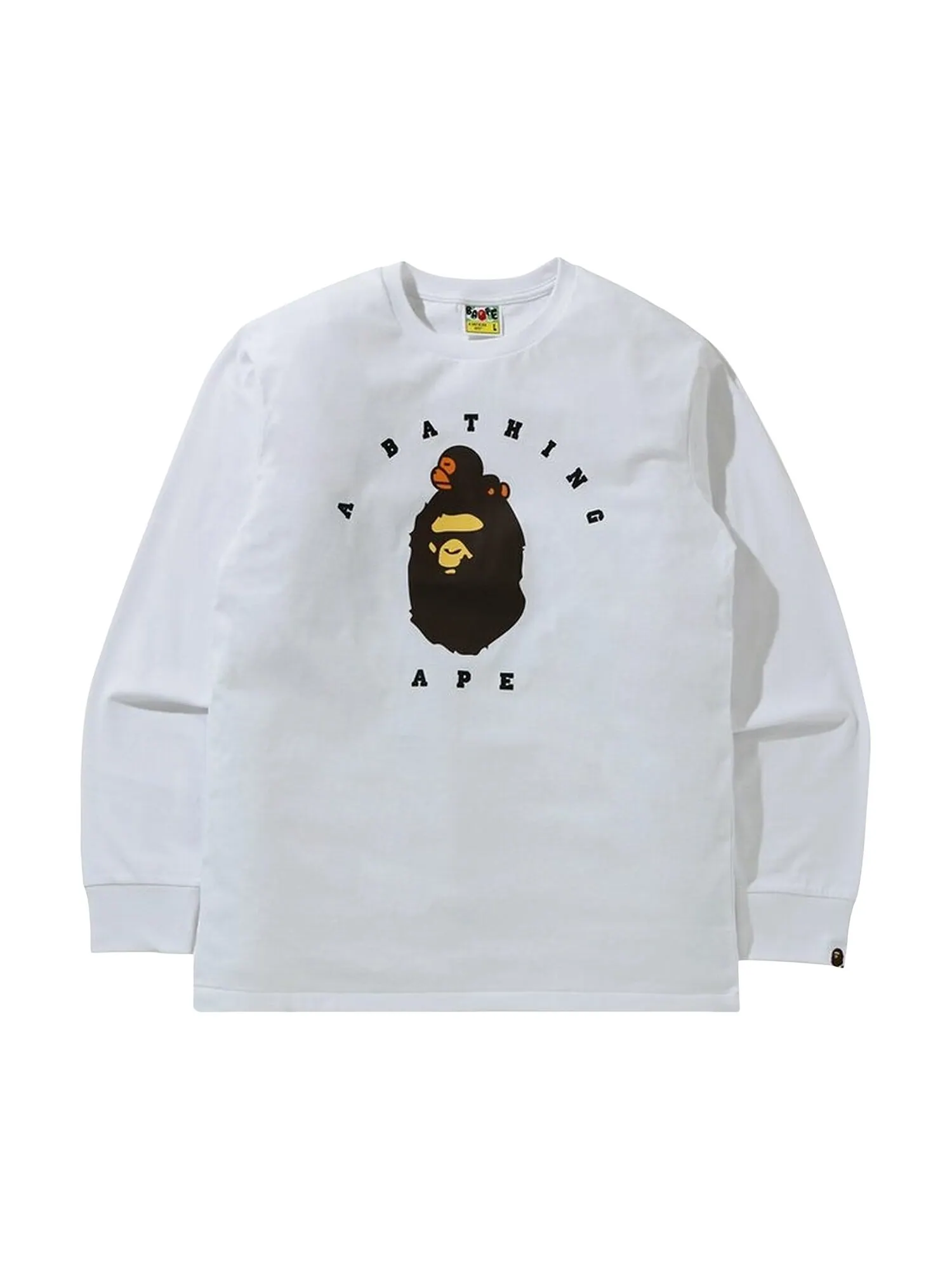 Футболка с длинными рукавами BAPE Milo On Ape — изображение 1 из 1, белый