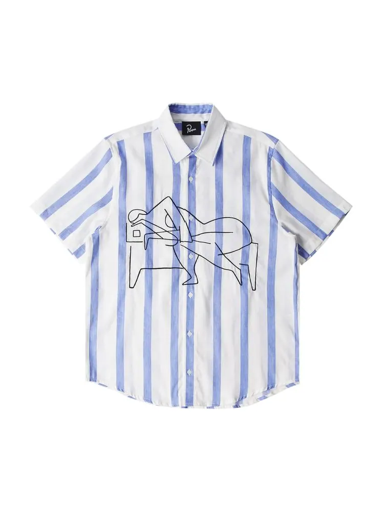 Рубашка Parra Sleep Now Short-Sleeve Shirt 'Blue' — синий