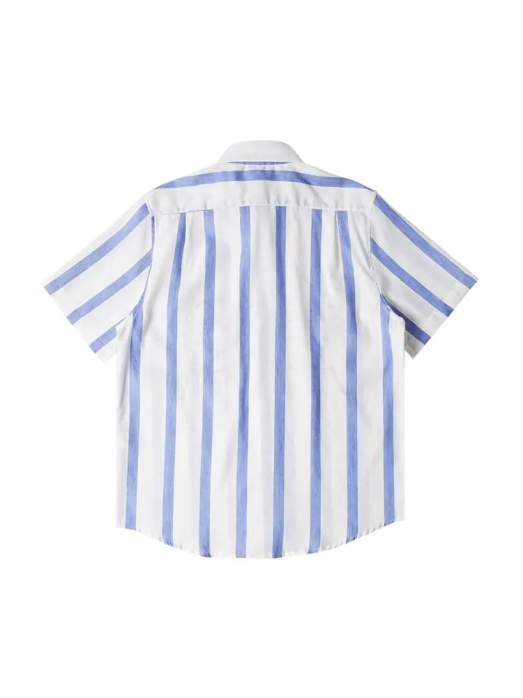Рубашка Parra Sleep Now Short-Sleeve Shirt 'Blue' — изображение 2 из 3, синий