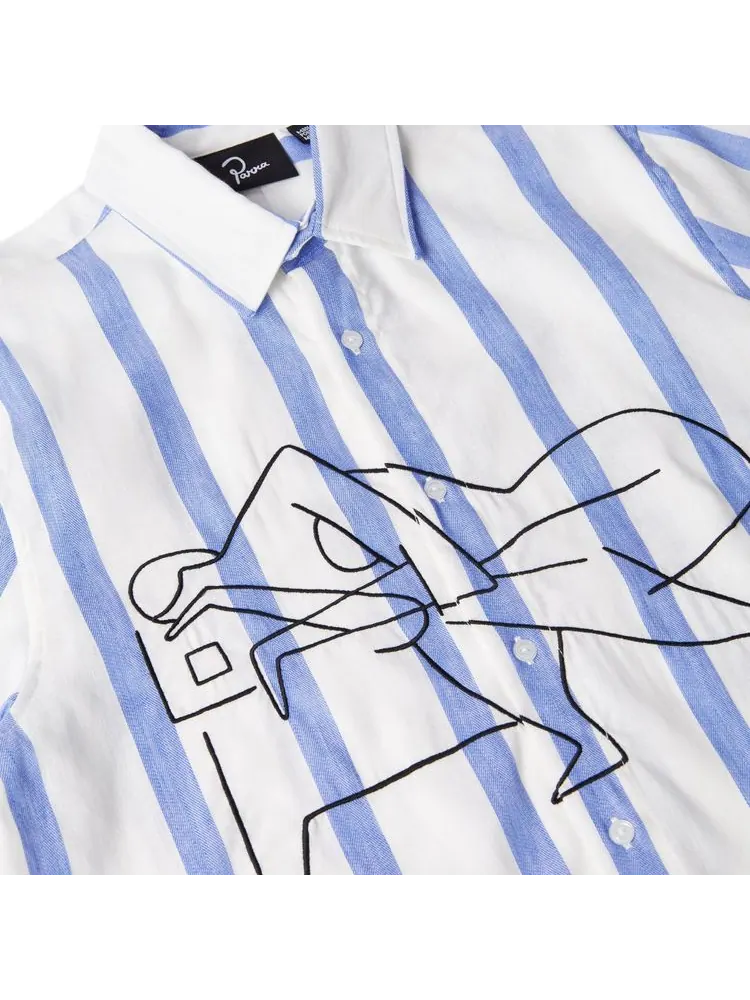 Рубашка Parra Sleep Now Short-Sleeve Shirt 'Blue' — изображение 3 из 3, синий