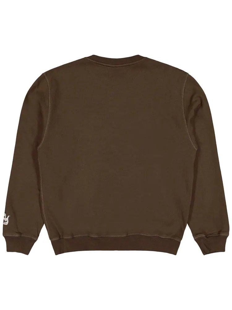 Толстовка Parra Weird Trad Logo Crew Neck Sweatshirt — изображение 2 из 2, коричневый