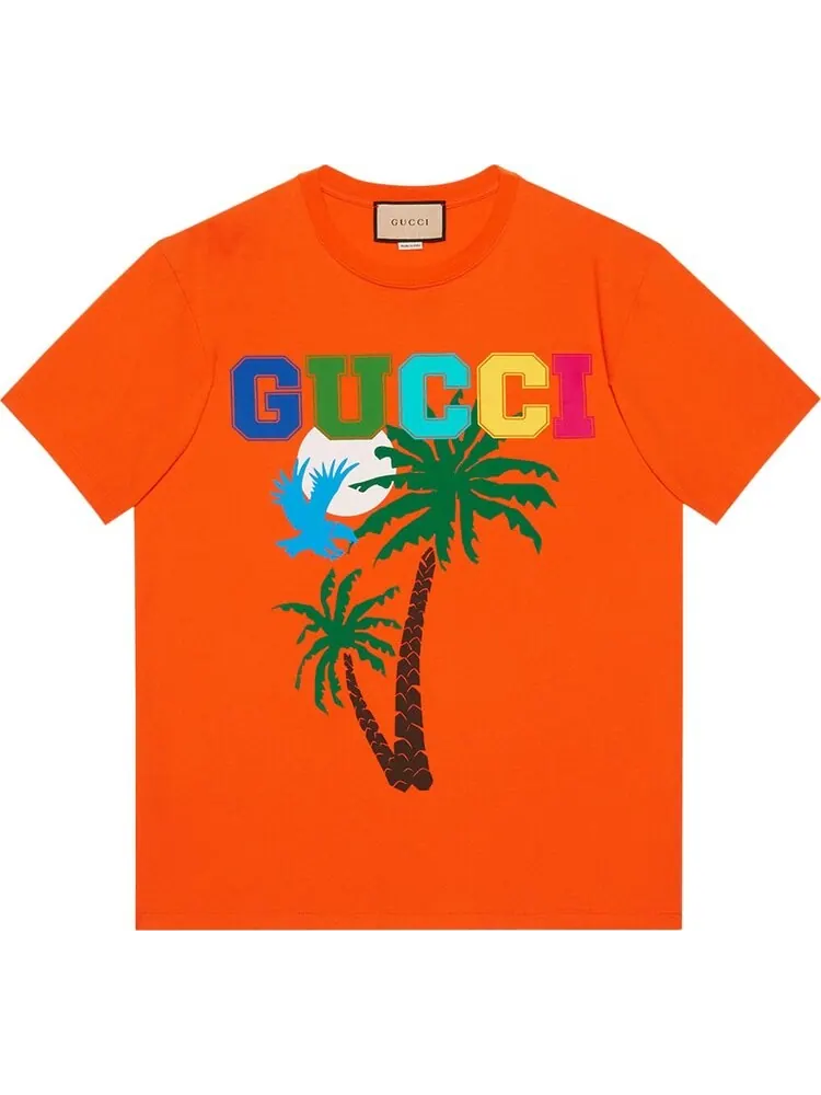 Футболка Gucci Palms T-Shirt Orange