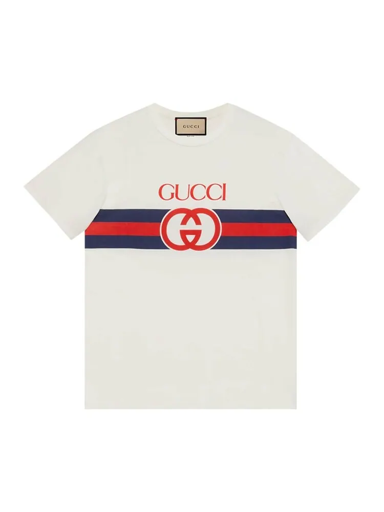Футболка Gucci Interlocking G T-Shirt 'White' — изображение 1 из 1, белый