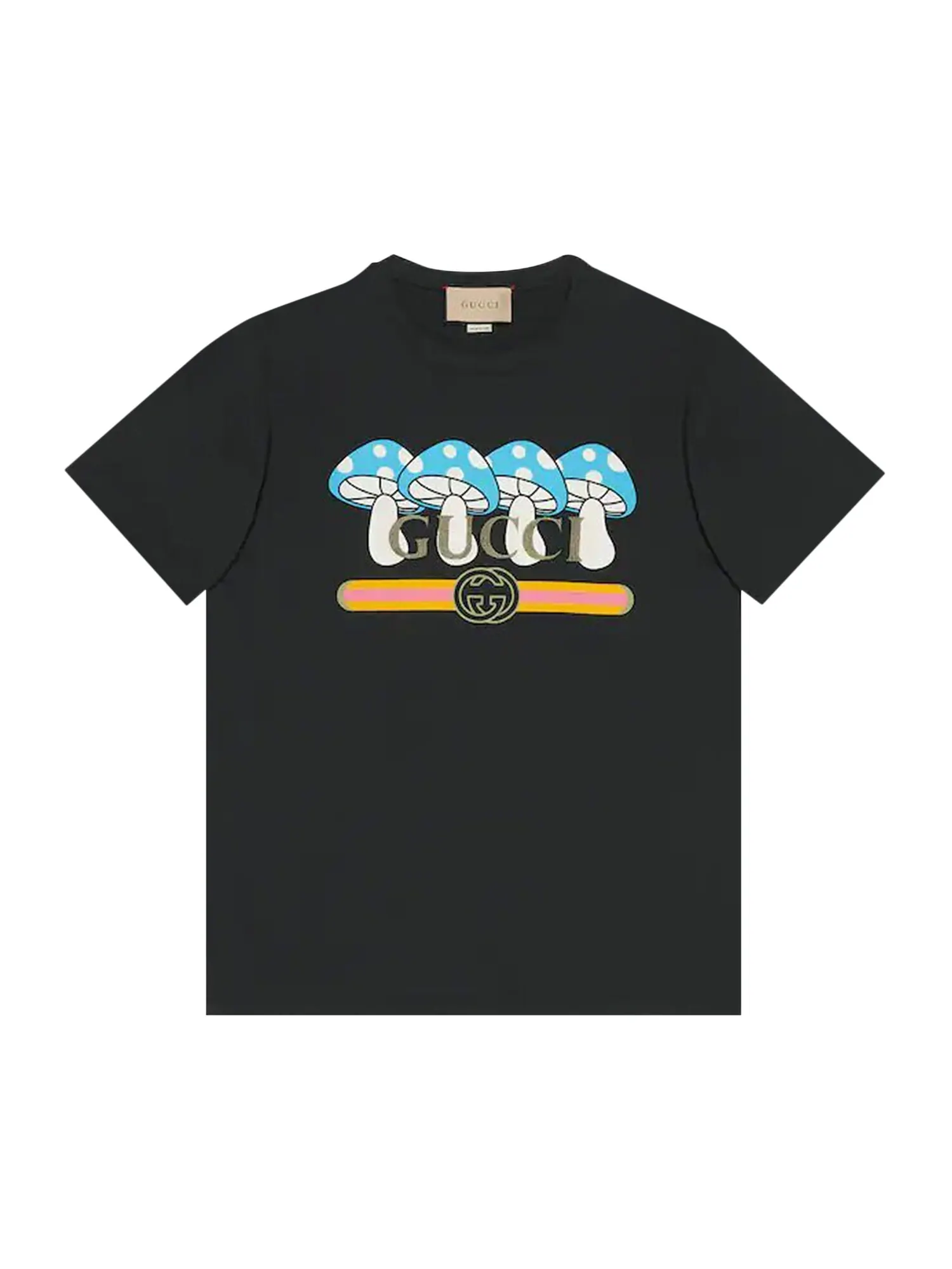 Футболка Gucci Jersey, с аппликацией-сердечком и полосой Web — изображение 1 из 1, черный