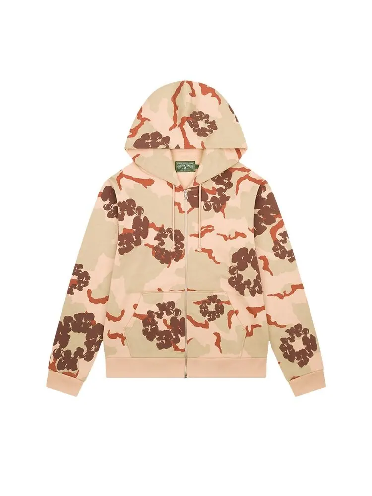 Худи Denim Tears The Wreath Zip Hoodie Brown Camo