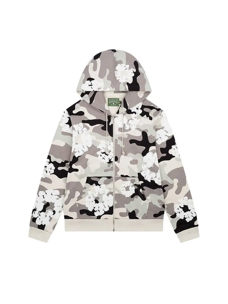 Худи Denim Tears The Wreath Zip Hoodie White Camo