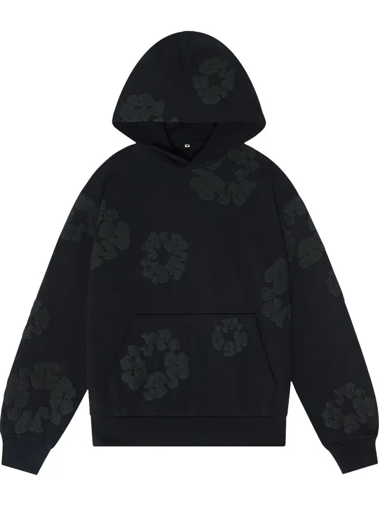 Толстовка Denim Tears Cotton Wreath Hooded Black
