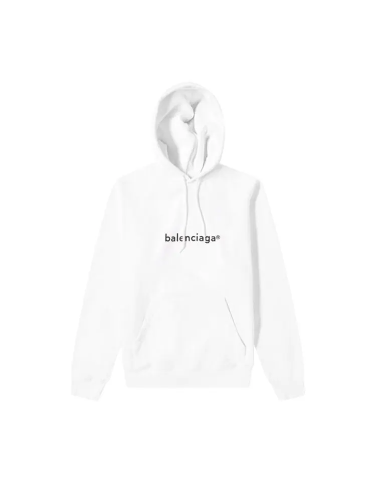 Худи Balenciaga New Copyright Medium Fit Hoodie 'White' — изображение 1 из 2, белый