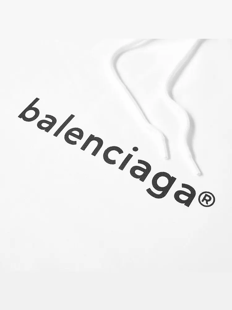 Худи Balenciaga New Copyright Medium Fit Hoodie 'White' — изображение 2 из 2, белый