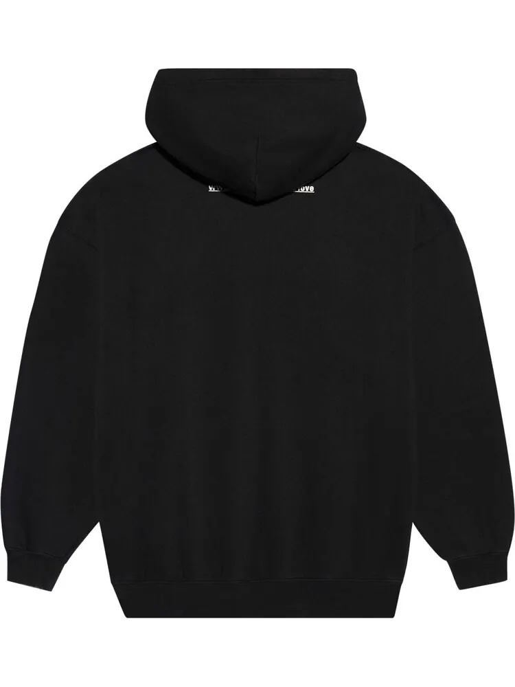 Худи Balenciaga I Love U Medium Fit Hoodie Black — изображение 2 из 2, черный