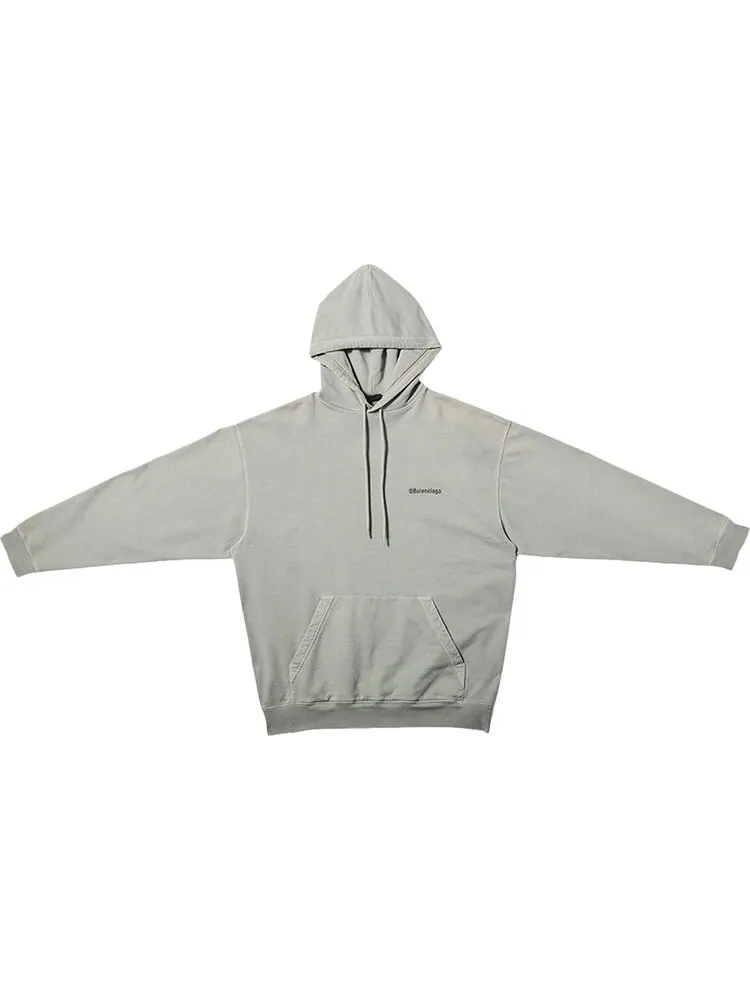 Худи Balenciaga Medium Fit Hoodie Bb Corp 'Grey' — изображение 1 из 1, серый