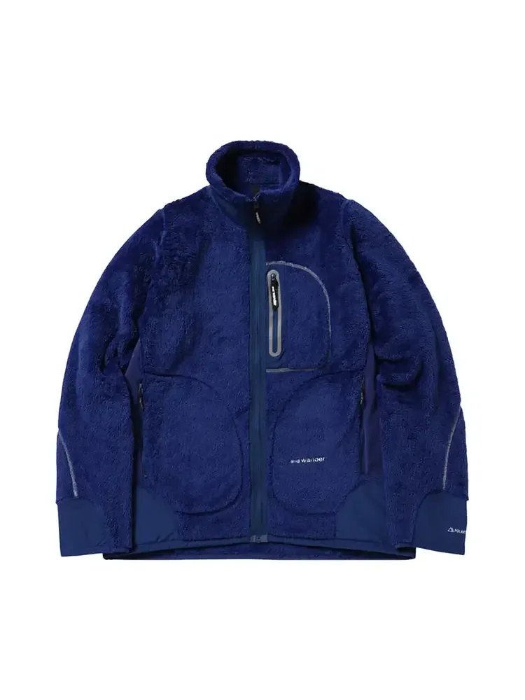 Куртка And Wander High Loft Fleece Jacket 'Blue' — синий
