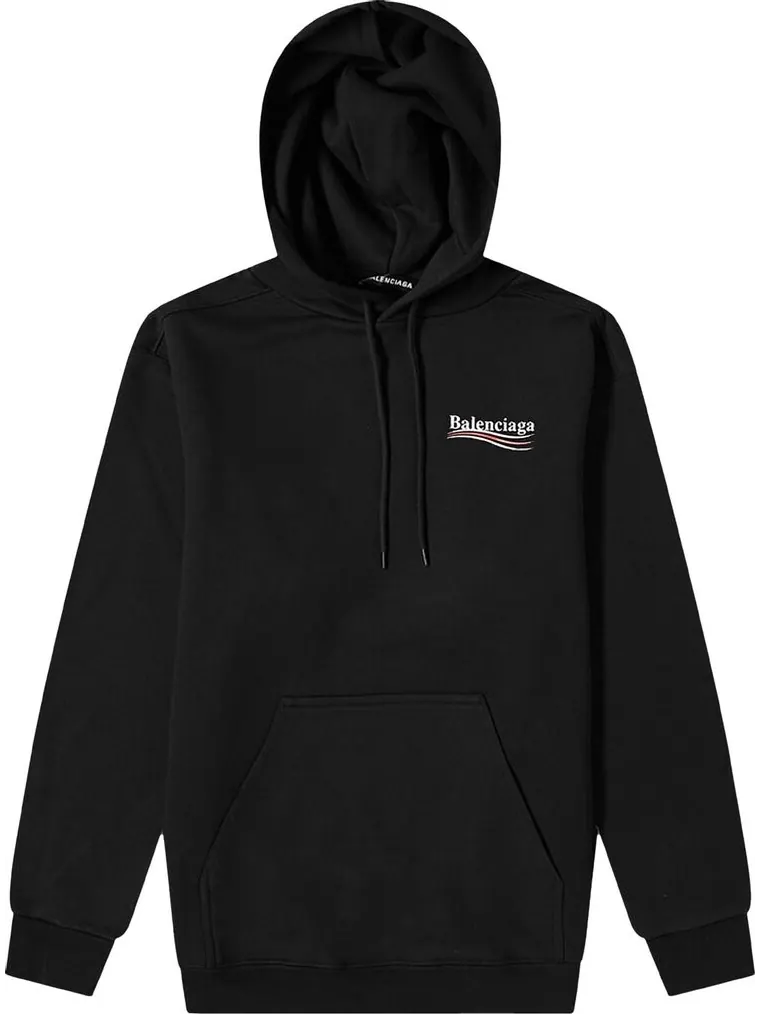 Худи Balenciaga Political Campaign Hoodie 'Black' — изображение 1 из 2, черный