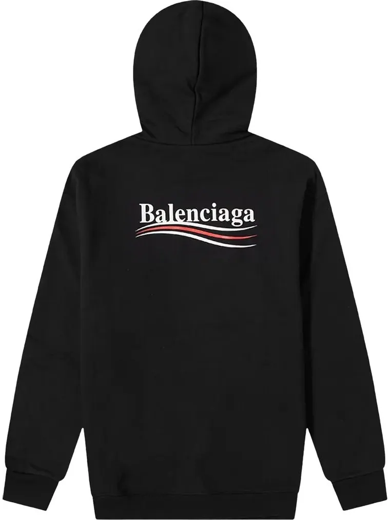 Худи Balenciaga Political Campaign Hoodie 'Black' — изображение 2 из 2, черный
