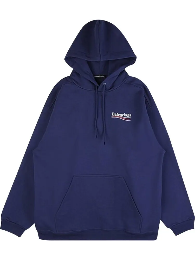 Худи Balenciaga Political Campaign Hoodie 'Navy' — изображение 1 из 1, синий