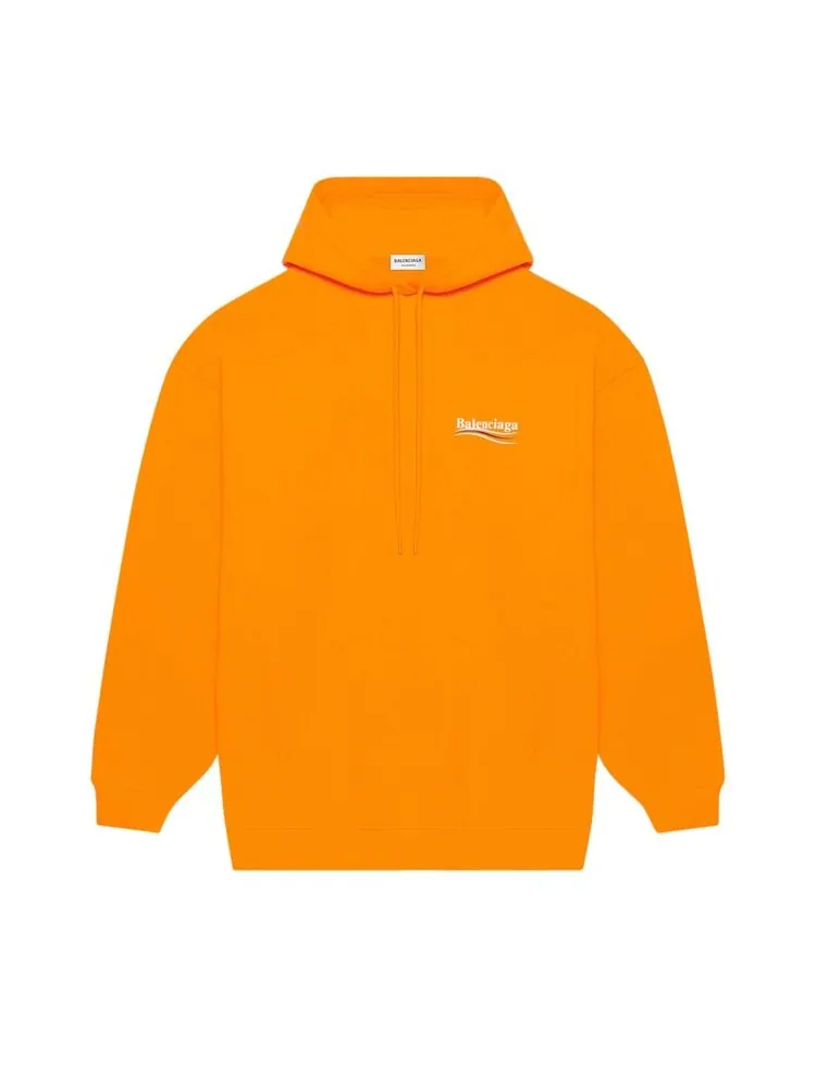 Худи Balenciaga Political Campaign Medium Fit Hoodie 'Fluorescent Orange' — изображение 1 из 2, белый