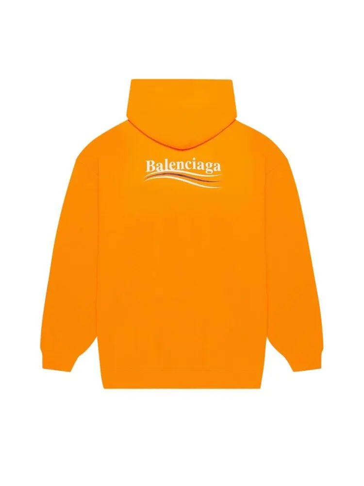Худи Balenciaga Political Campaign Medium Fit Hoodie 'Fluorescent Orange' — изображение 2 из 2, белый