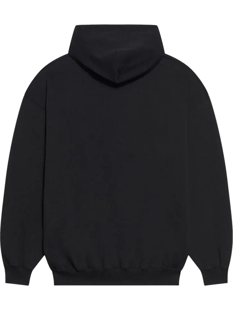Худи Balenciaga BB Pixel Medium Fit Hoodie 'Black/White' — изображение 2 из 2, черный