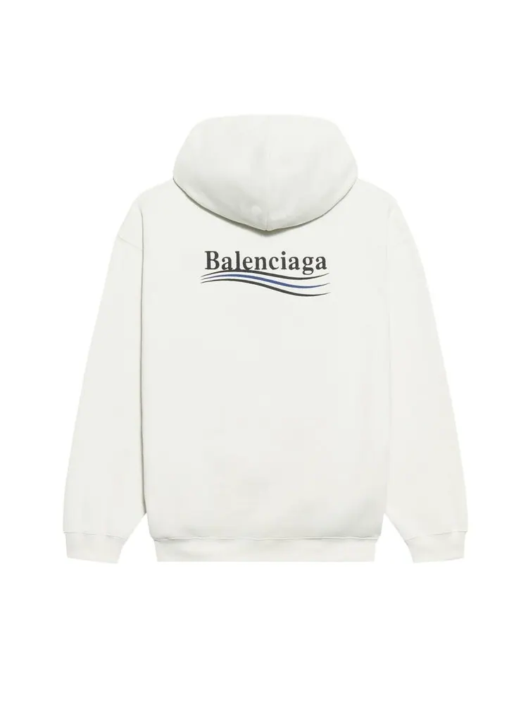 Худи Balenciaga Political Campaign Hoodie Medium Fit 'White' — изображение 2 из 2, белый