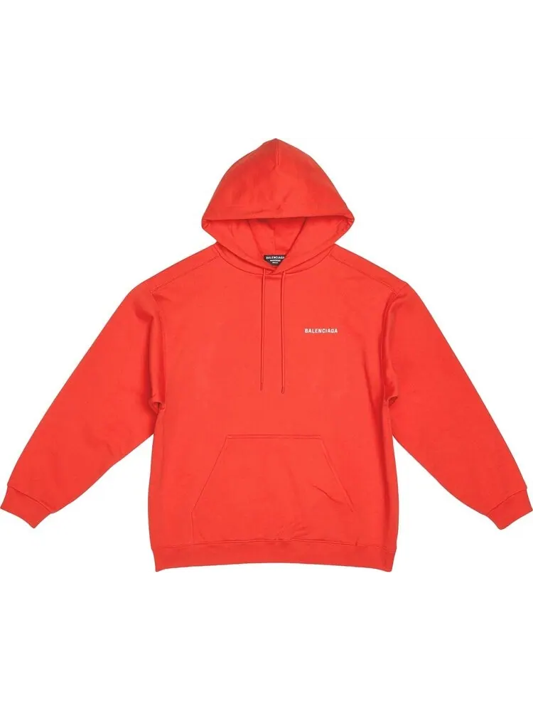 Худи Balenciaga Medium Fit Hoodie 'Bright Red/White'
