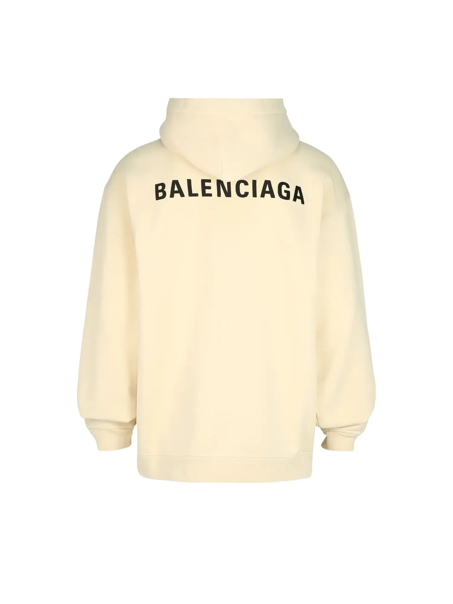 Худи Balenciaga с вышитым логотипом — изображение 2 из 3, кремовый/черный