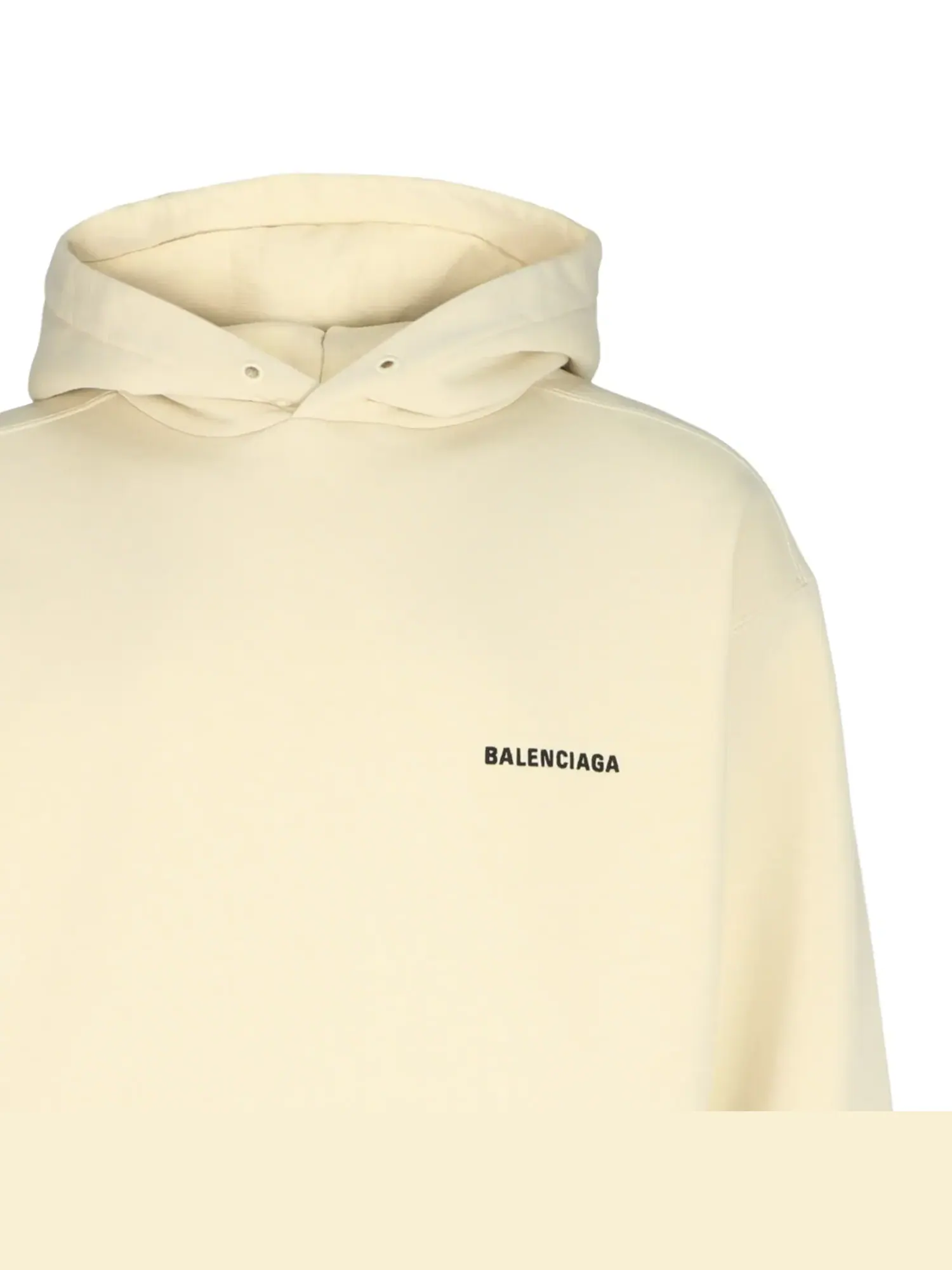 Худи Balenciaga с вышитым логотипом — изображение 3 из 3, кремовый/черный