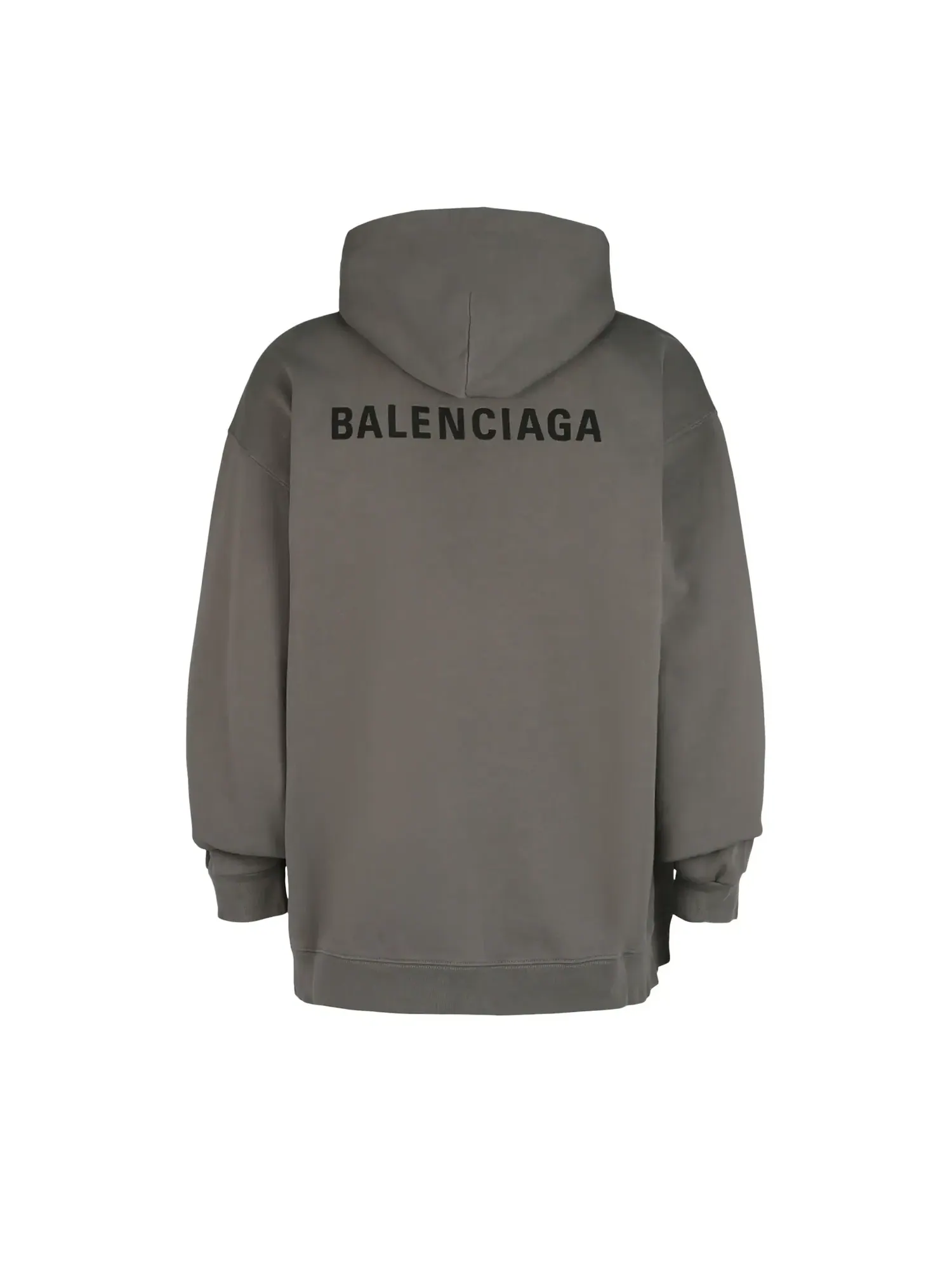 Худи Balenciaga с вышитым логотипом — изображение 2 из 3, серый/черный
