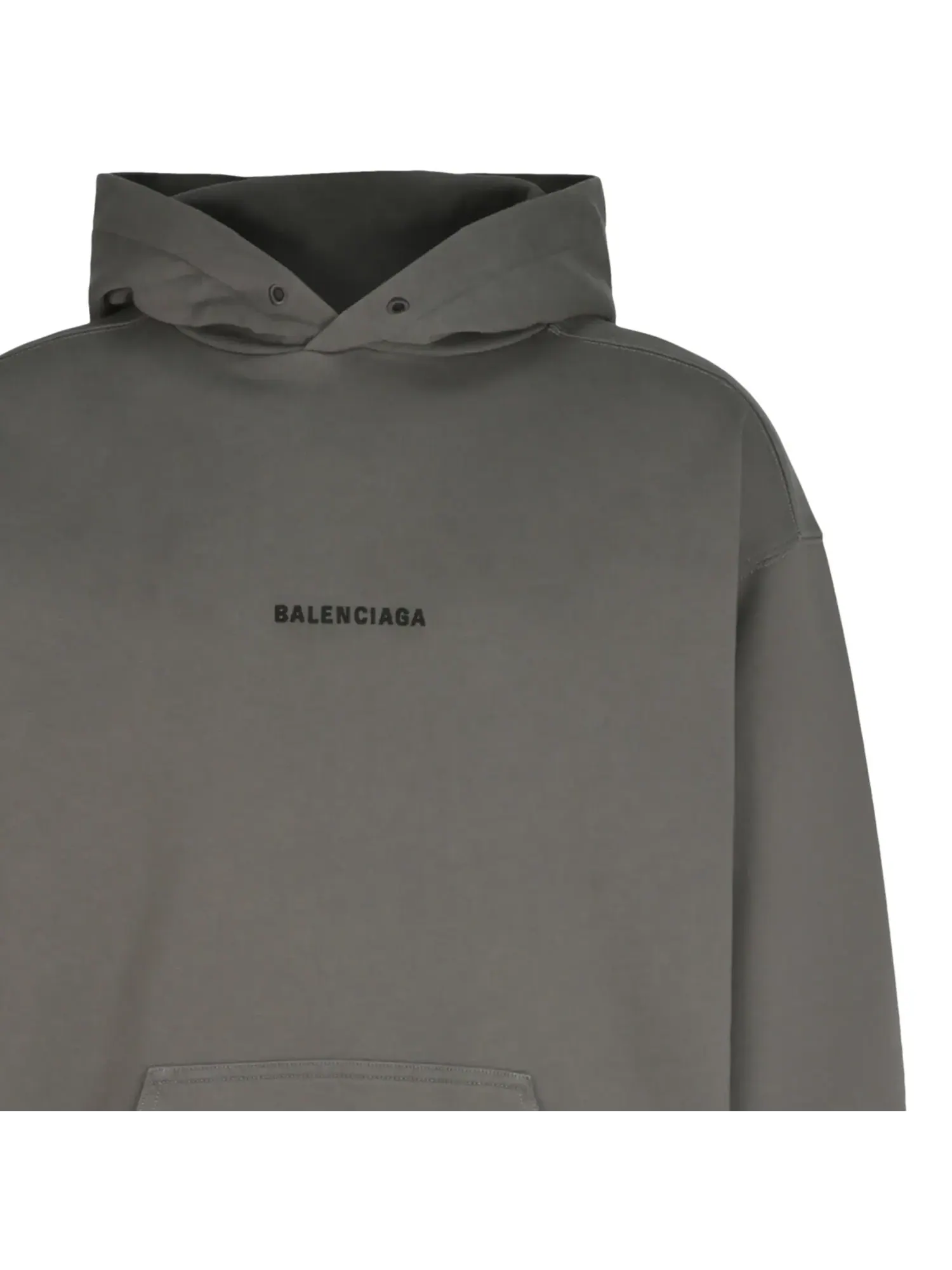 Худи Balenciaga с вышитым логотипом — изображение 3 из 3, серый/черный