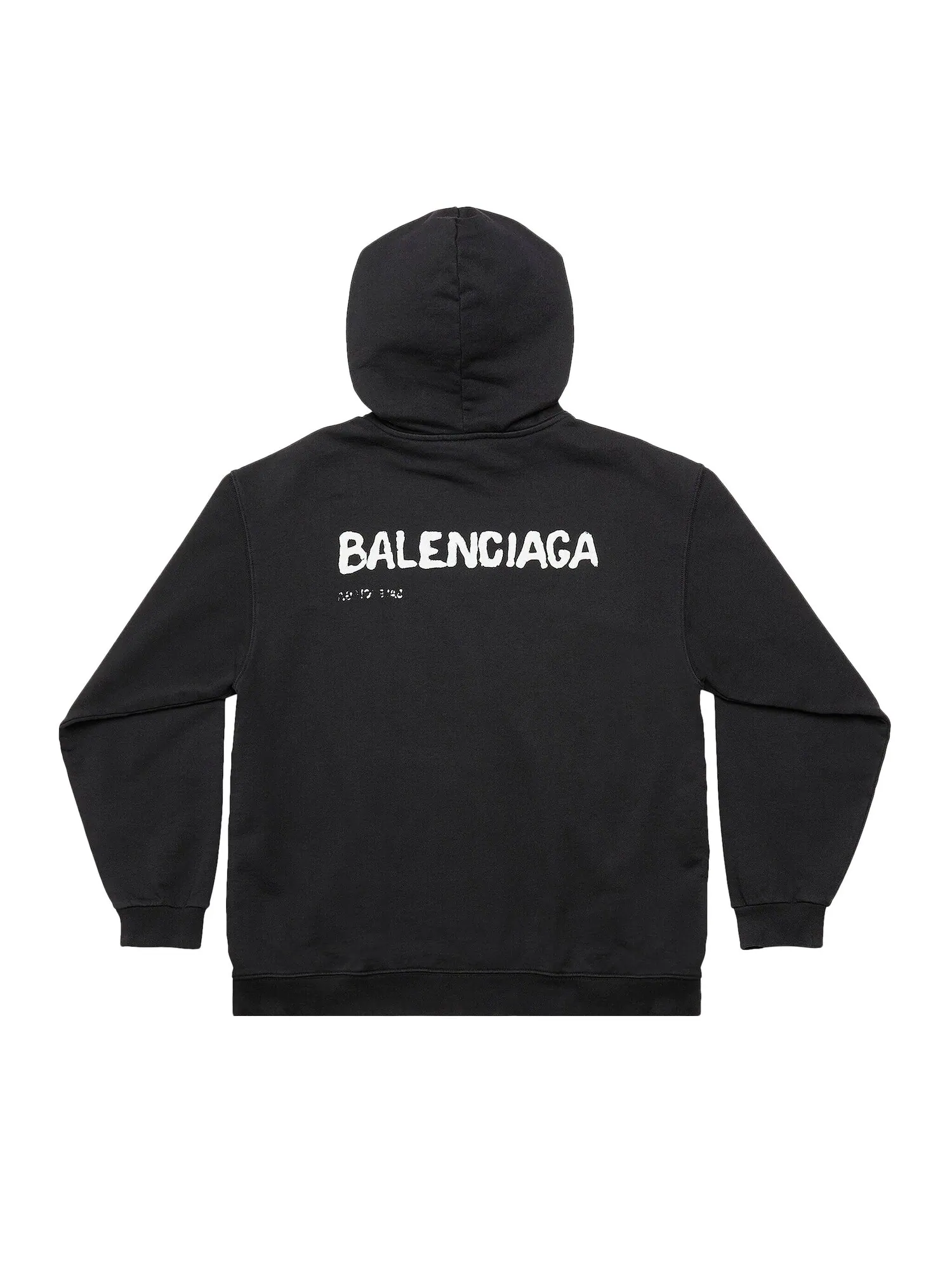 Худи среднего кроя Balenciaga — изображение 2 из 2, черный/белый