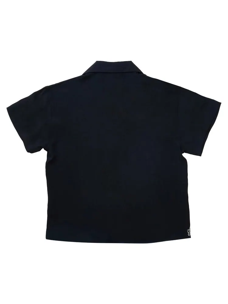 Рубашка Glass Cypress Short-Sleeve Silk Flower Bowling Shirt 'Black' — изображение 2 из 2, черный