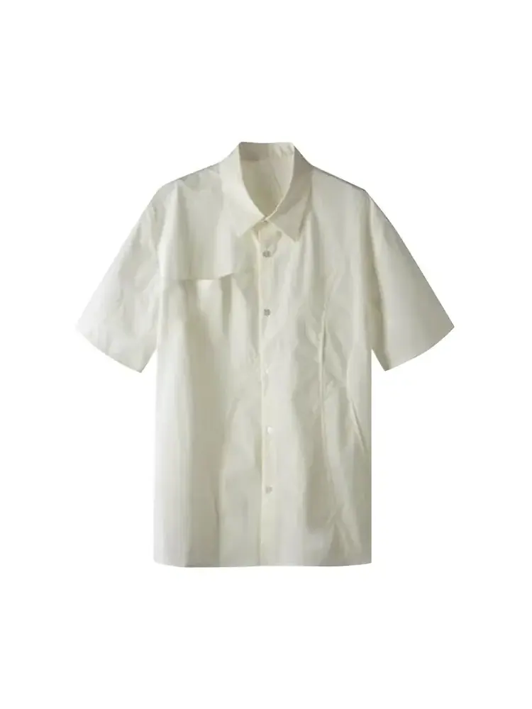 Рубашка с коротким рукавом POST ARCHIVE FACTION 6.0 Shirt Center — белый