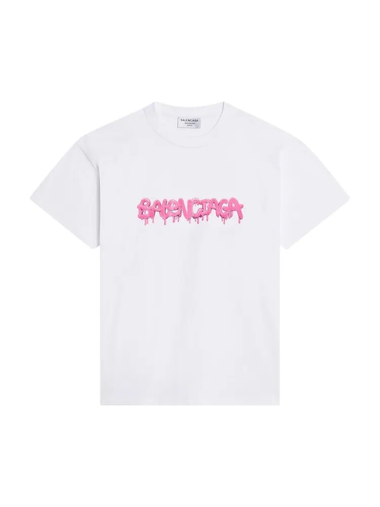 Футболка Balenciaga Slime с контрастным логотипом