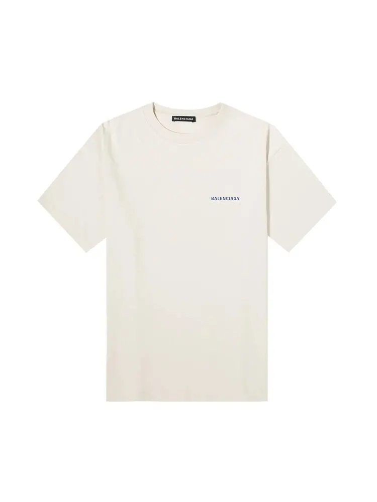 Футболка Balenciaga Badge Logo Tee свободного кроя с логотипом