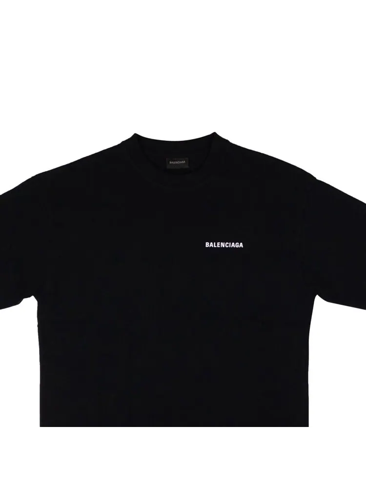 Футболка Balenciaga Logo 'Black' — изображение 3 из 3, черный