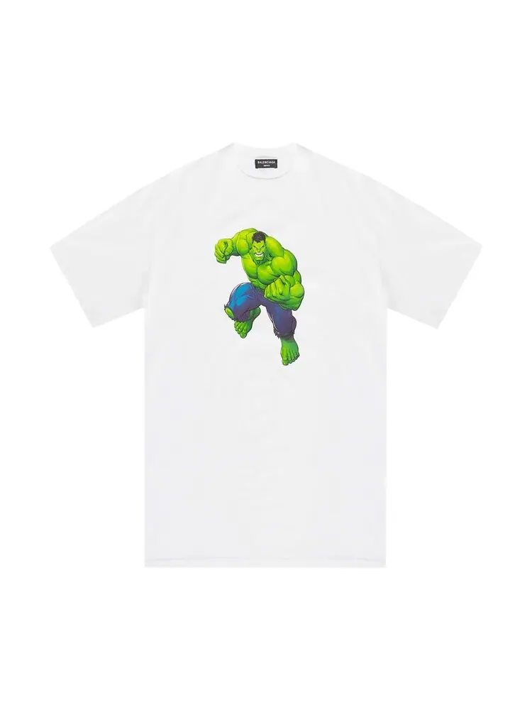 Футболка Balenciaga Incredible Hulk с принтом — изображение 1 из 1, белый